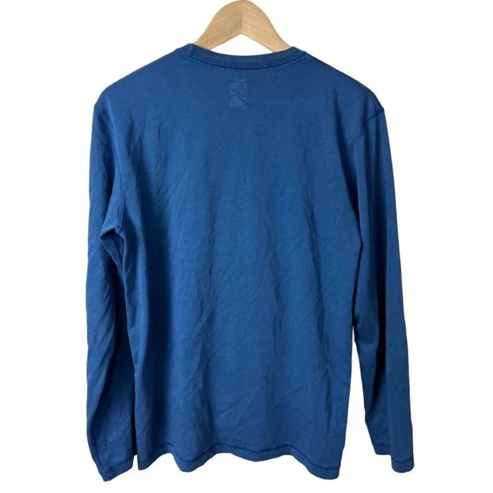 Nike Fit-Dry ACG Long Sleeve T-Shirt Blue Size Small Cotton Blend Crewneck Men’s - Picture 2 of 5